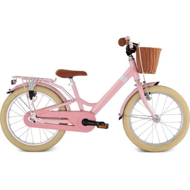 PUKY Youke 18" Retro pigecykel Rosa Alu. m. kurv. Prv i butik eller f sendt