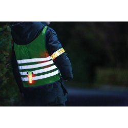 ABUS Lumi lbelampe. Refleks og Cykellampe LED lampe sttes fast med velcro 