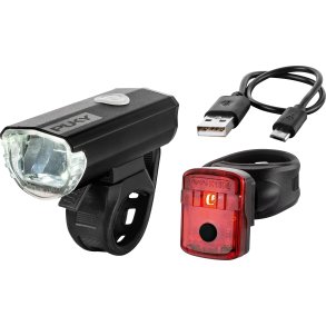 PUKY cykellygter Super Kraftigt lys! Lumi For- og Baglygte. Ogs til voksencykel. USB oplades