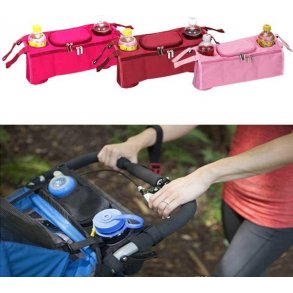 SPOTPRIS!  Lyserd Konsol barnevogn / lbevogn / rollator til ngler, drikkedunk, telefon (single)